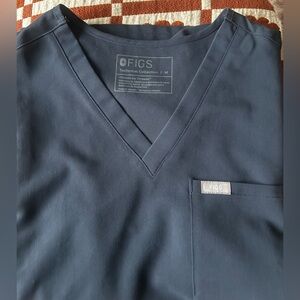Figs Catarina Scrub Top in Dark Harbor